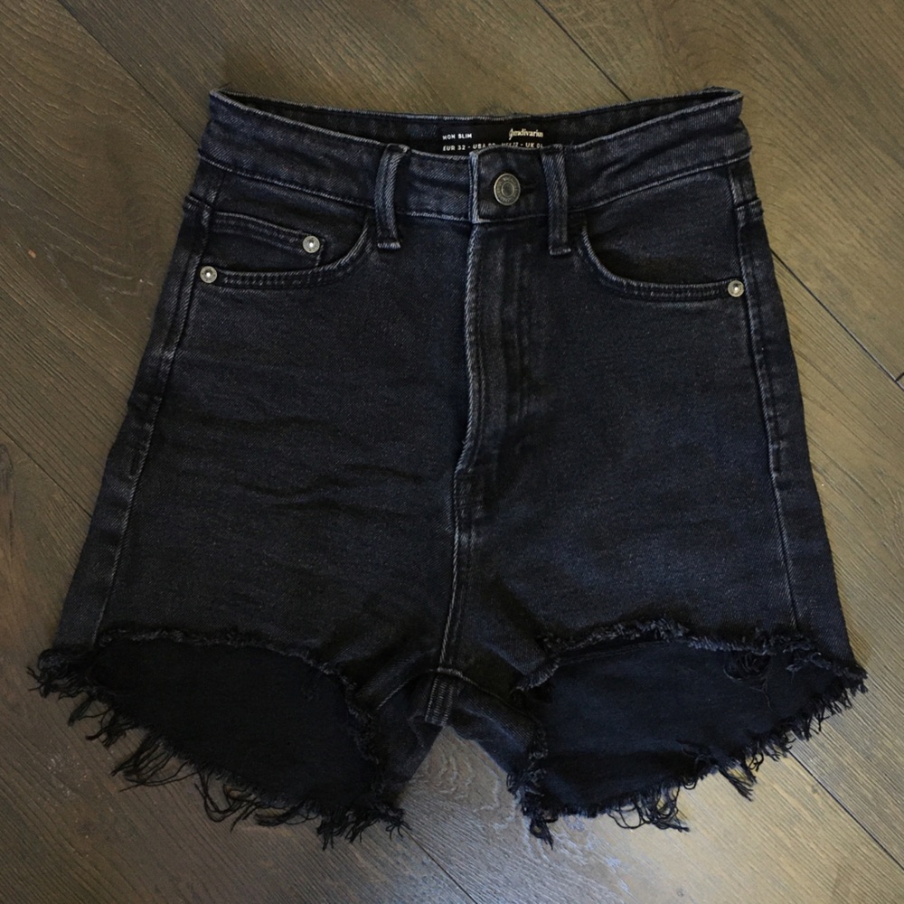 High Rise Denim Shorts
